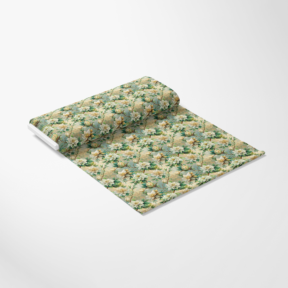 Art Nouveau Gardenias Pattern 1 Quilting Cotton Fabric