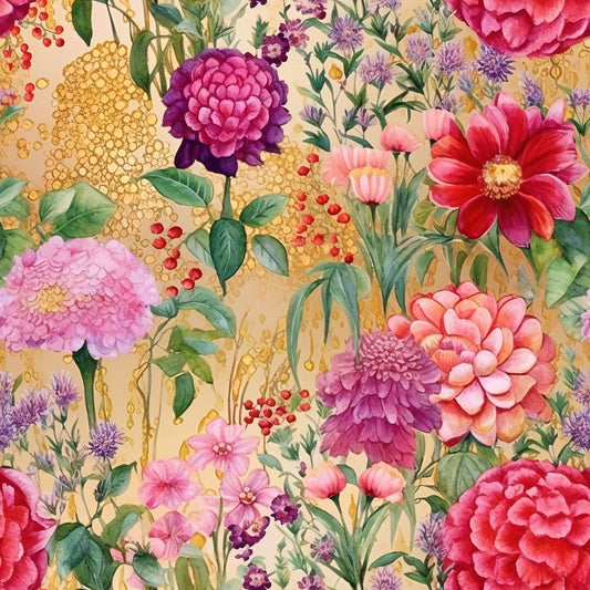 Artists Garden Wildflowers Floral Meadow Pattern 11 Quilting Cotton Fabric