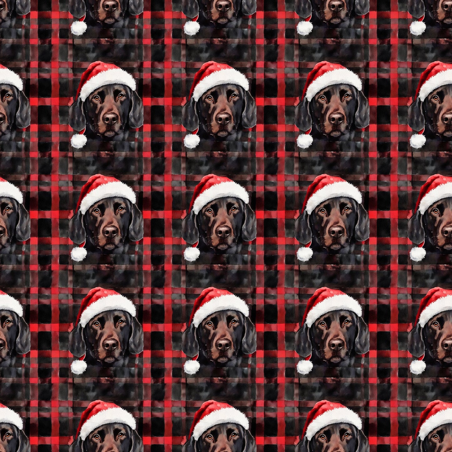Black Lab Buffalo Check Pattern 1 Quilting Cotton Fabric