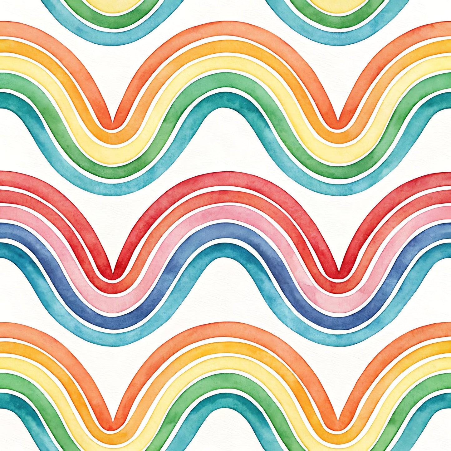 Bright Rainbow Pattern 15 Quilting Cotton Fabric