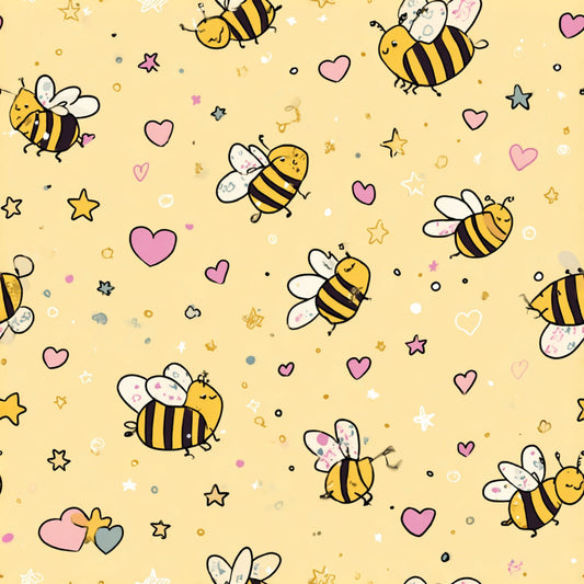 Busy Bee Pattern 1 Quilting Cotton Fabric