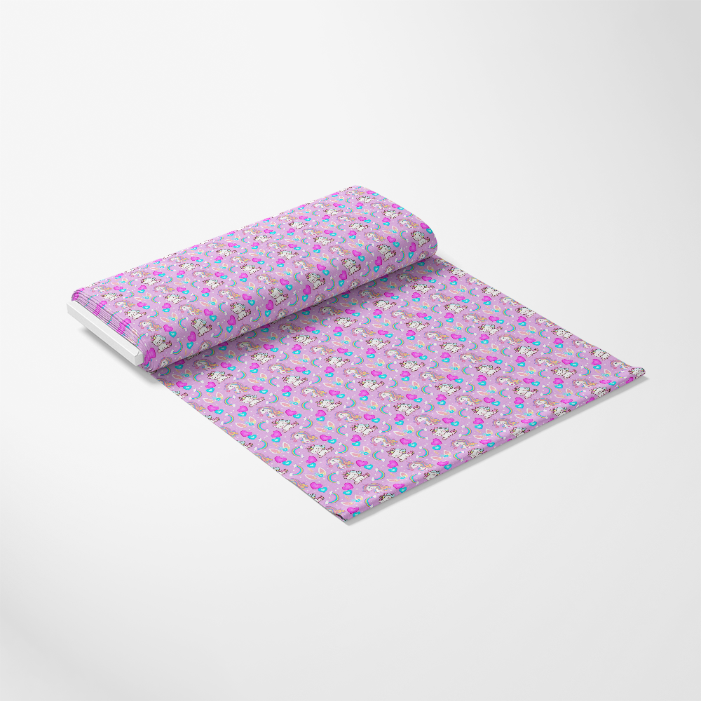 Cartoon Unicorns Pattern 1 Quilting Cotton Fabric