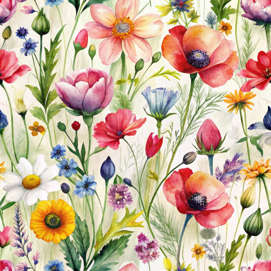 Colorful Bliss Wildflowers Pattern 9 Quilting Cotton Fabric