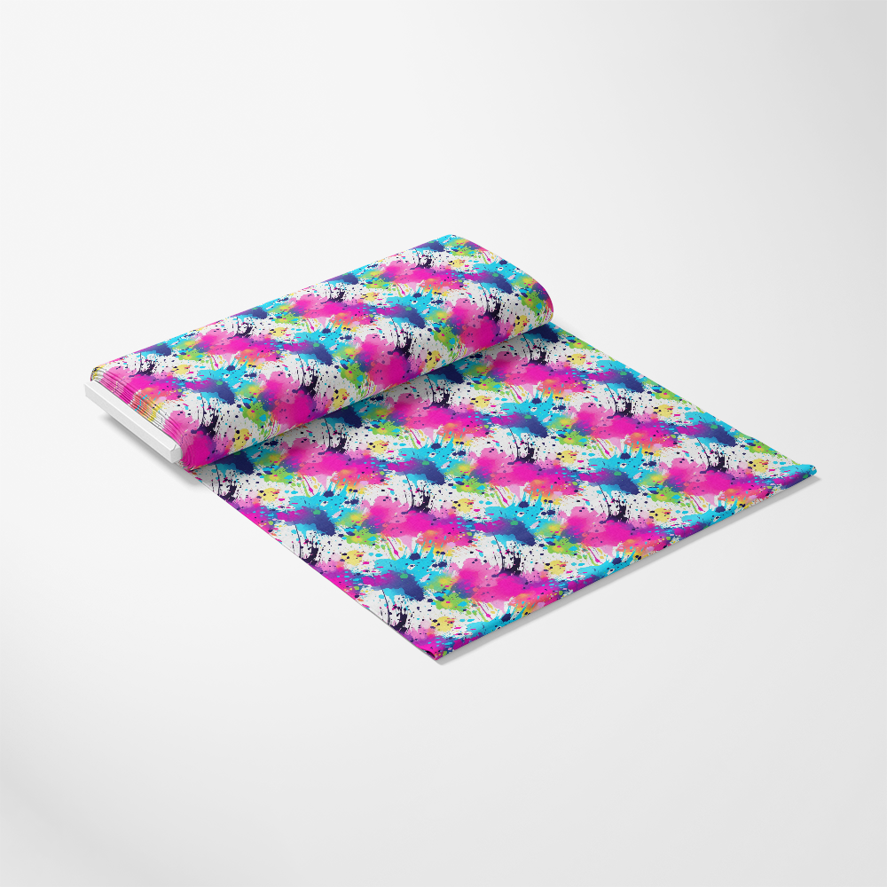 Colorful Paint Splashes Pattern 1 Quilting Cotton Fabric