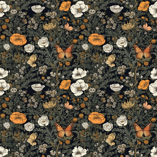 Cottagecore Butterflies Pattern 4 Quilting Cotton Fabric
