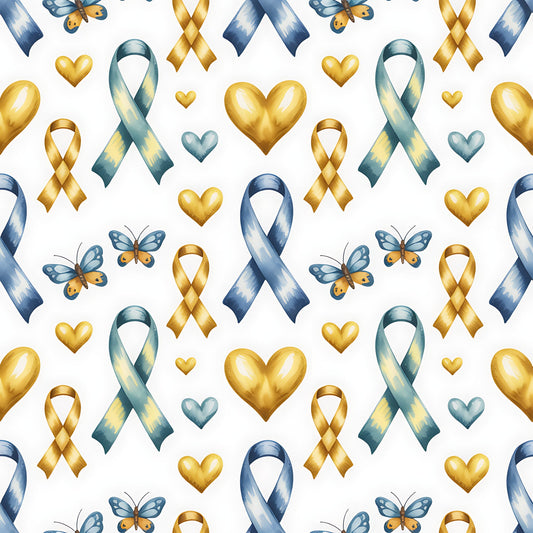 Down Syndrome Awareness Pattern 13 Quilting Cotton Fabric