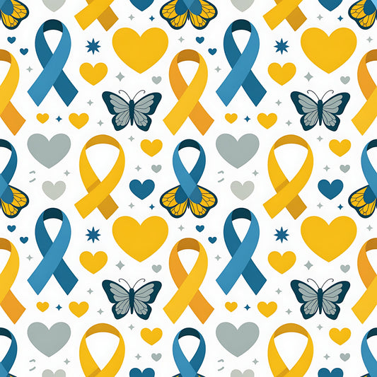Down Syndrome Awareness Pattern 1 Quilting Cotton Fabric