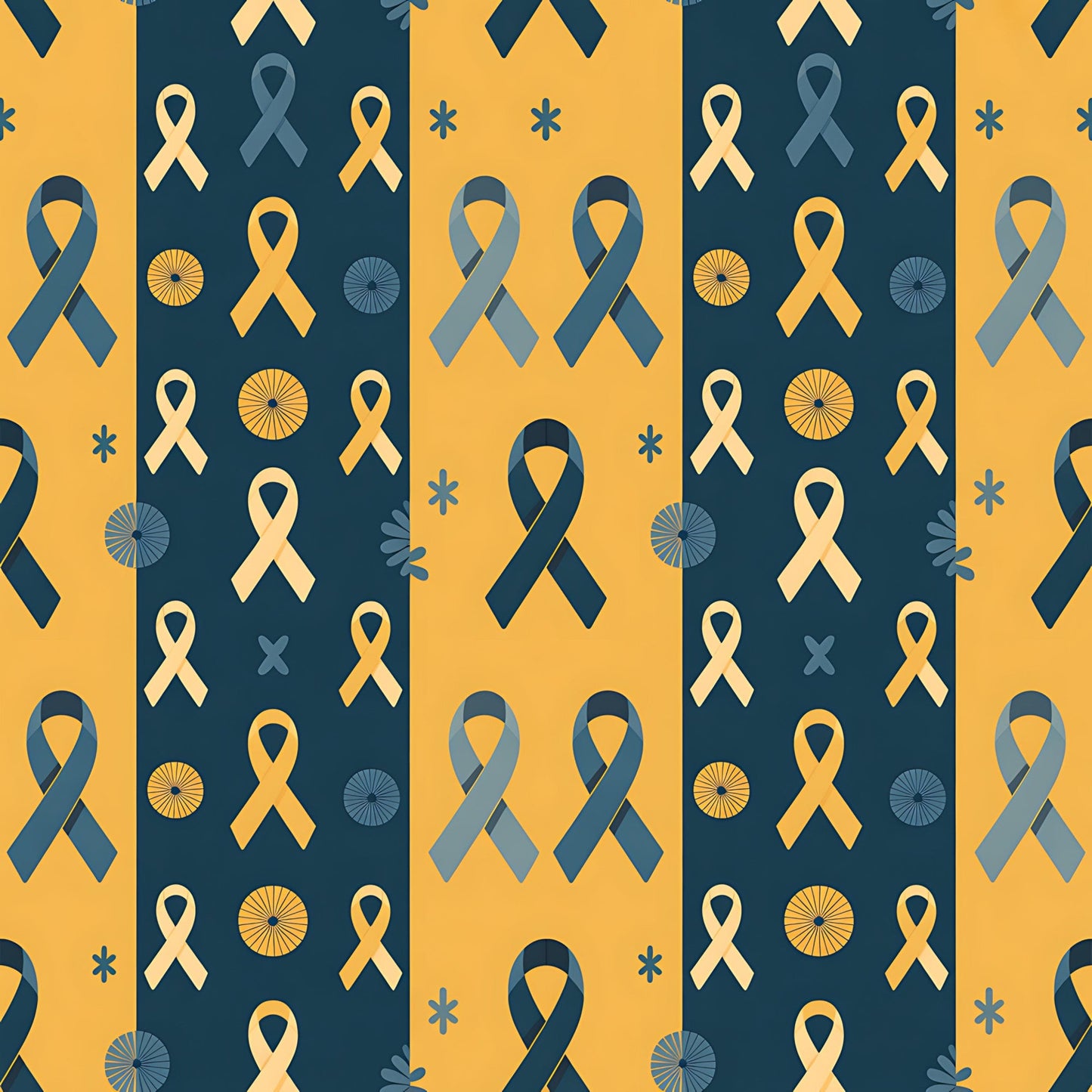 Down Syndrome Awareness Pattern 21 Quilting Cotton Fabric