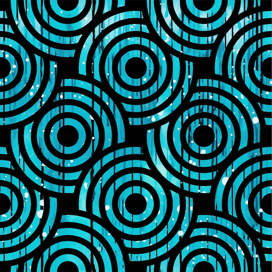 Dripping Turquoise Liquid Pattern 15 Quilting Cotton Fabric