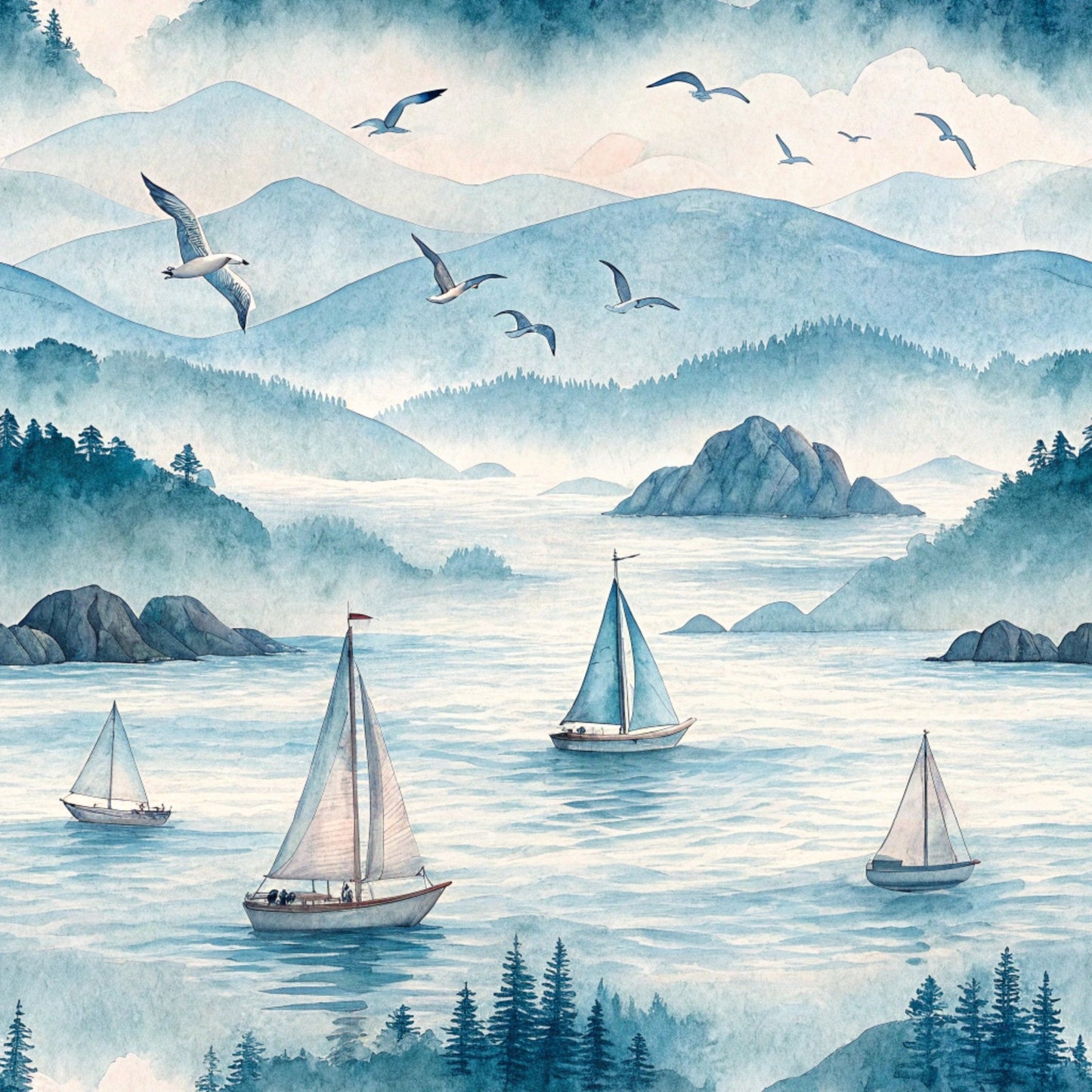 Elements of Nature Pattern 5 Quilting Cotton Fabric