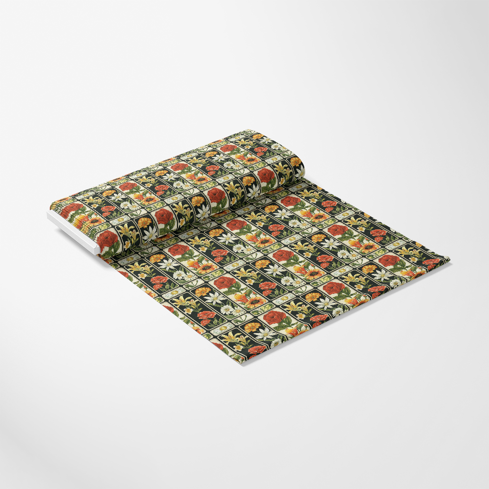 Eliza's Floral Grids Pattern 17 Quilting Cotton Fabric