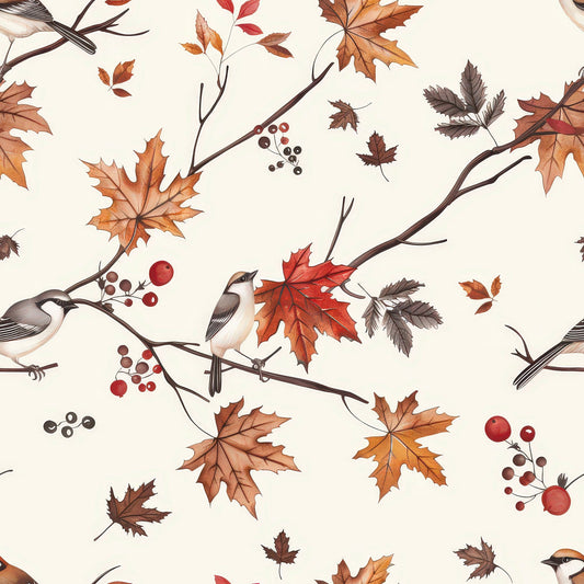 Fall Cottagecore Chinoiserie Pattern 9 Quilting Cotton Fabric