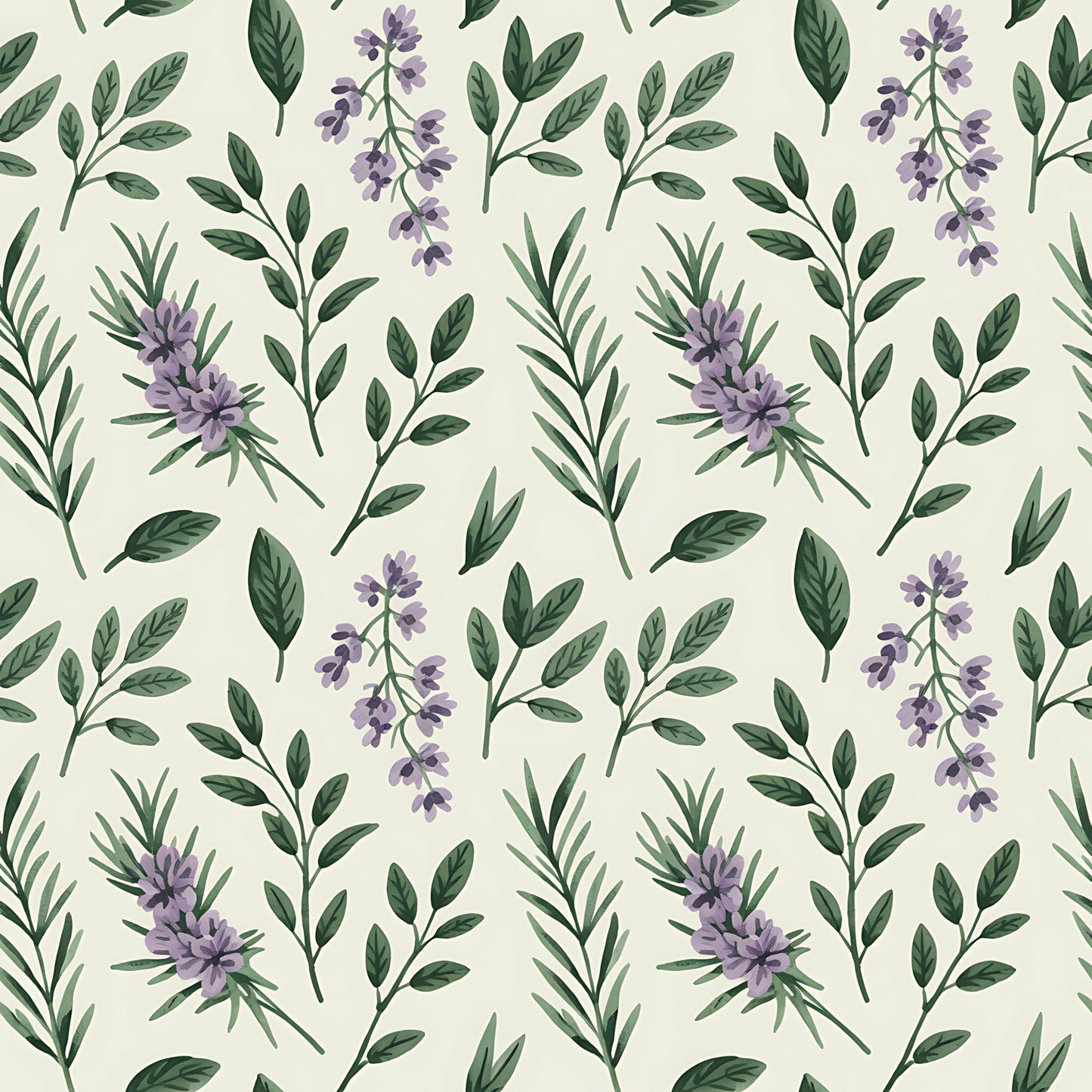Farmhouse Kitchen Herbs Pattern 29 Quilting Cotton Fabric
