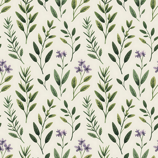 Farmhouse Kitchen Herbs Pattern 30 Quilting Cotton Fabric