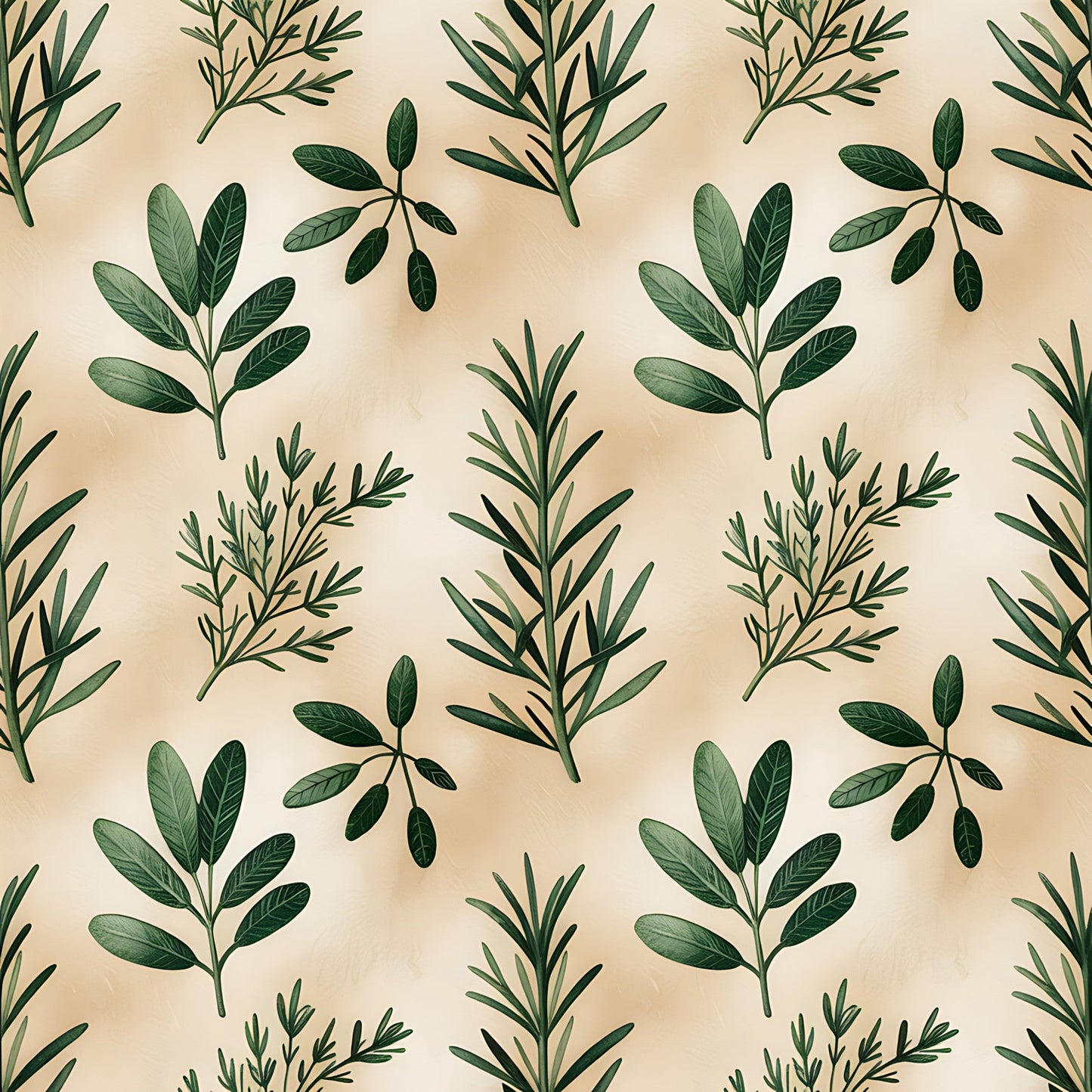 Farmhouse Kitchen Herbs Pattern 35 Quilting Cotton Fabric