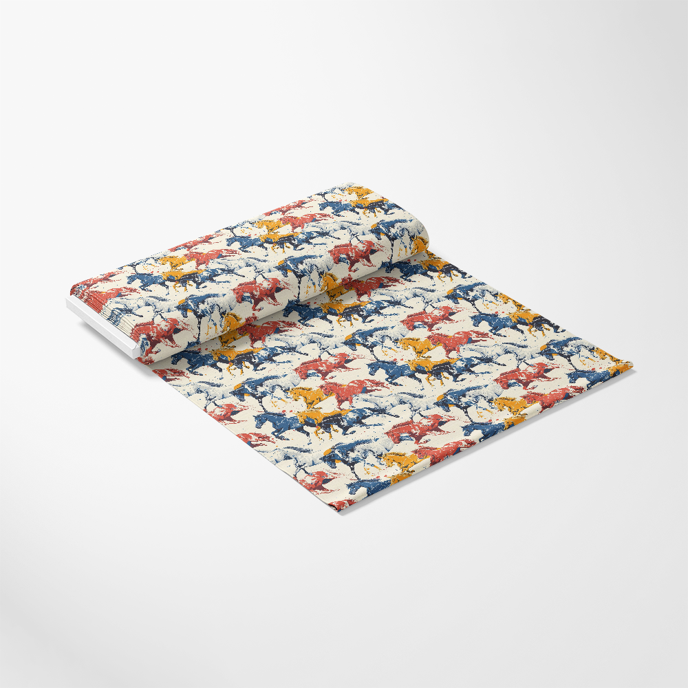 Galloping Horse Pattern 1 Quilting Cotton Fabric