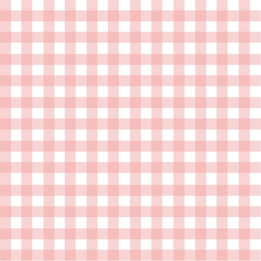 Gingham Peach Puff Quilting Cotton Fabric