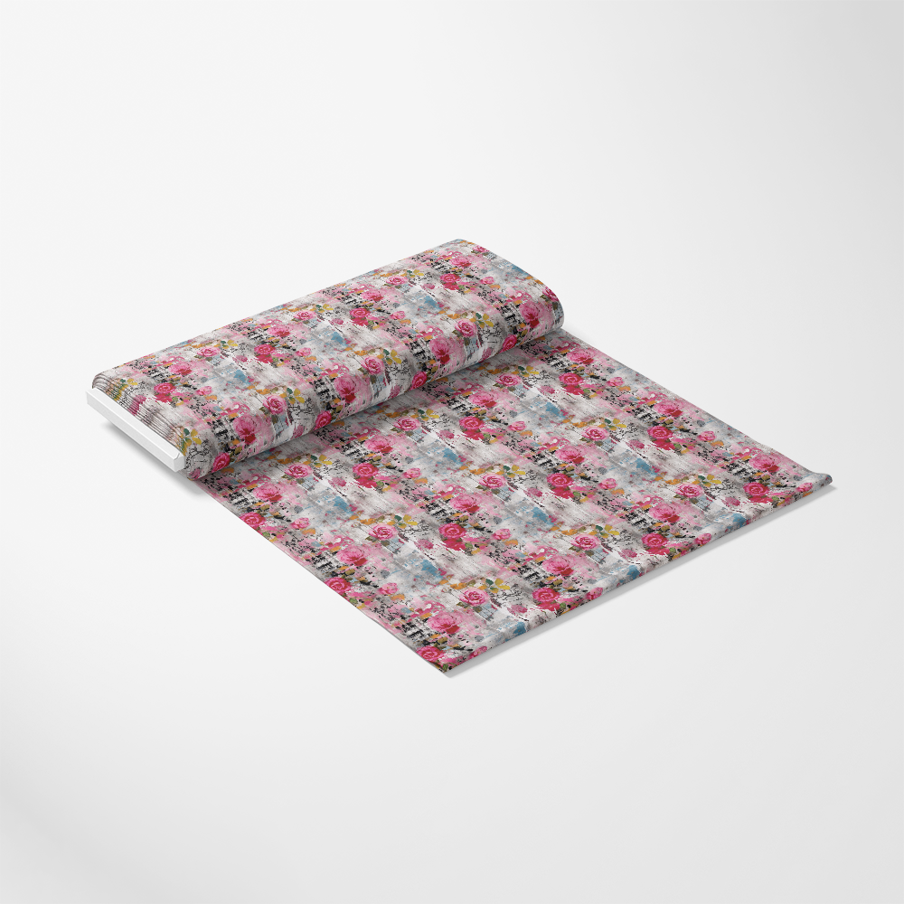 Girly Grunge Plaster Pattern 7 Quilting Cotton Fabric