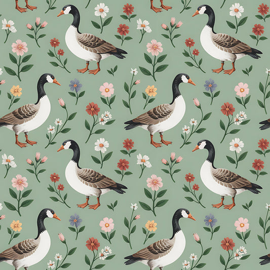 Goose Cottagecore Pattern 10 Quilting Cotton Fabric