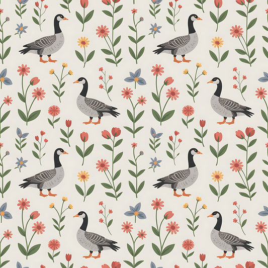 Goose Cottagecore Pattern 23 Quilting Cotton Fabric