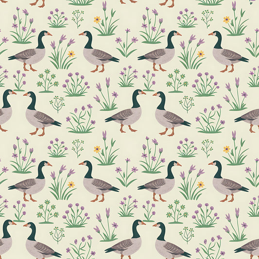 Goose Cottagecore Pattern 7 Quilting Cotton Fabric