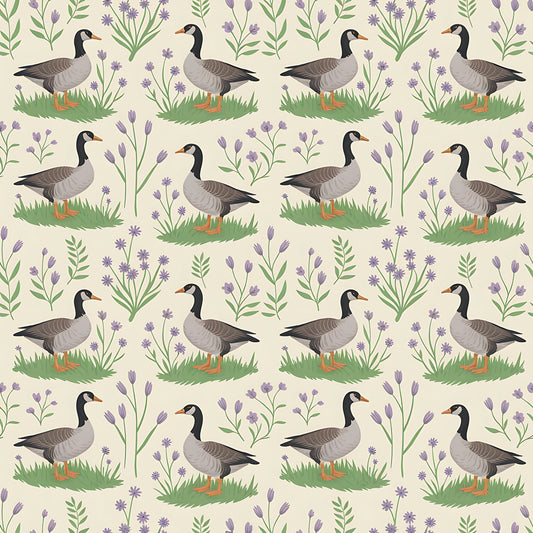 Goose Cottagecore Pattern 8 Quilting Cotton Fabric