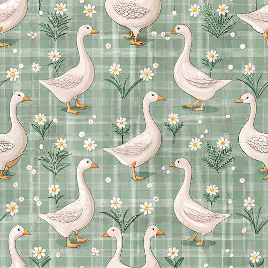 Goose Gingham Pattern 11 Quilting Cotton Fabric