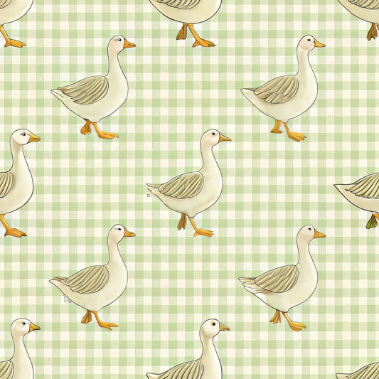 Goose Gingham Pattern 5 Quilting Cotton Fabric