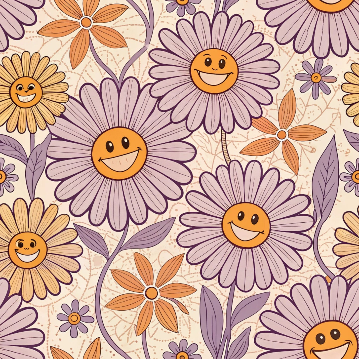Groovy Time Pattern 9 Quilting Cotton Fabric