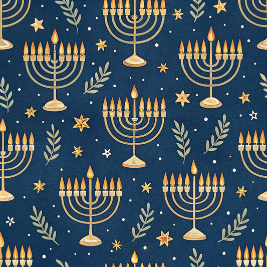 Hanukkah Pattern 24 Quilting Cotton Fabric