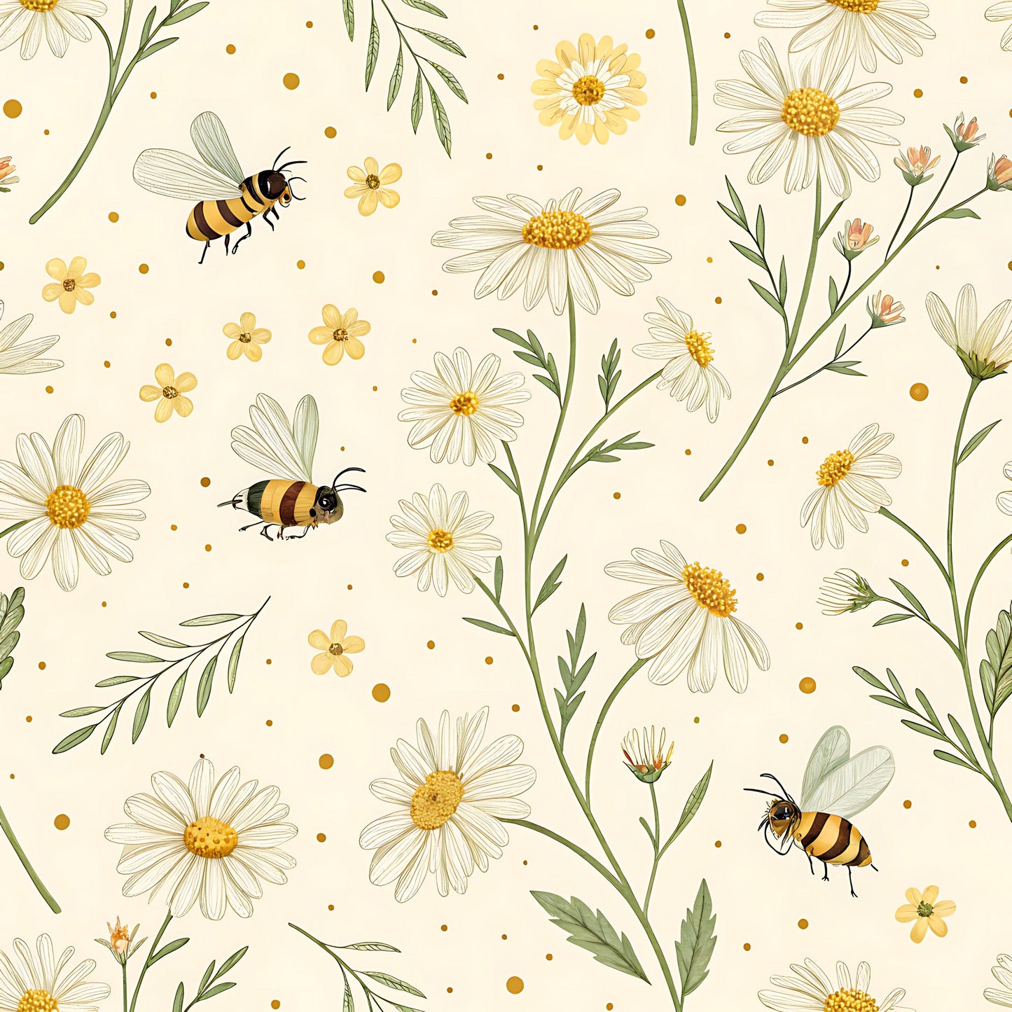 Honey Bee Pattern 9 Quilting Cotton Fabric