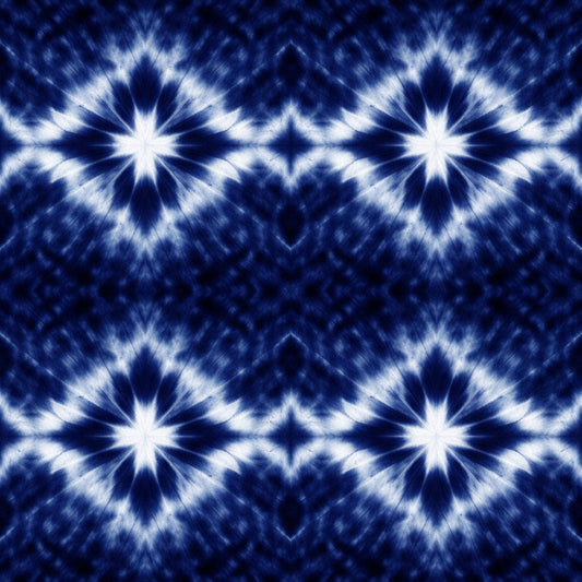 Indigo Shibori Tie Dye Pattern 11 Quilting Cotton Fabric