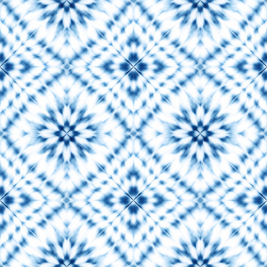 Indigo Shibori Tie Dye Pattern 2 Quilting Cotton Fabric