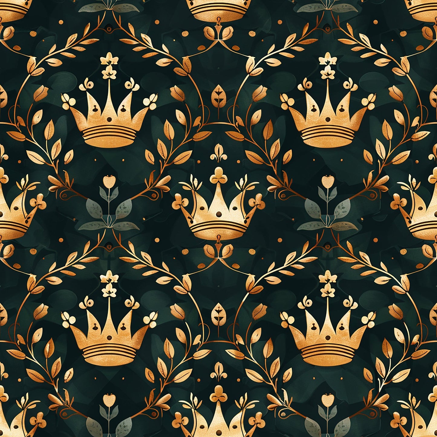 Jamesons Crowns Pattern 2 Quilting Cotton Fabric