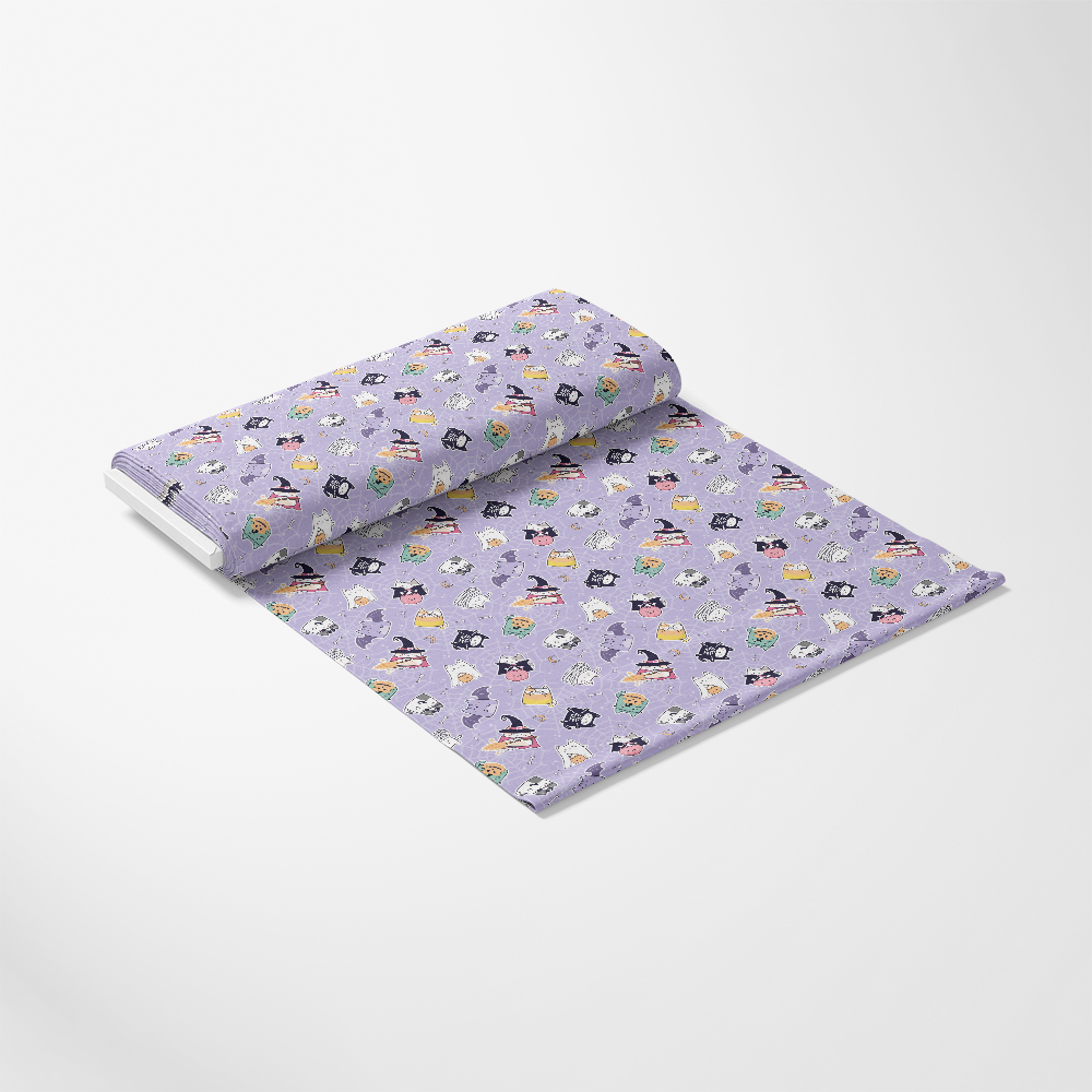 Kawaii Cute Halloween Cats Pattern 9 Quilting Cotton Fabric