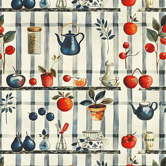 Kitchen Cottagecore Pattern 7 Quilting Cotton Fabric