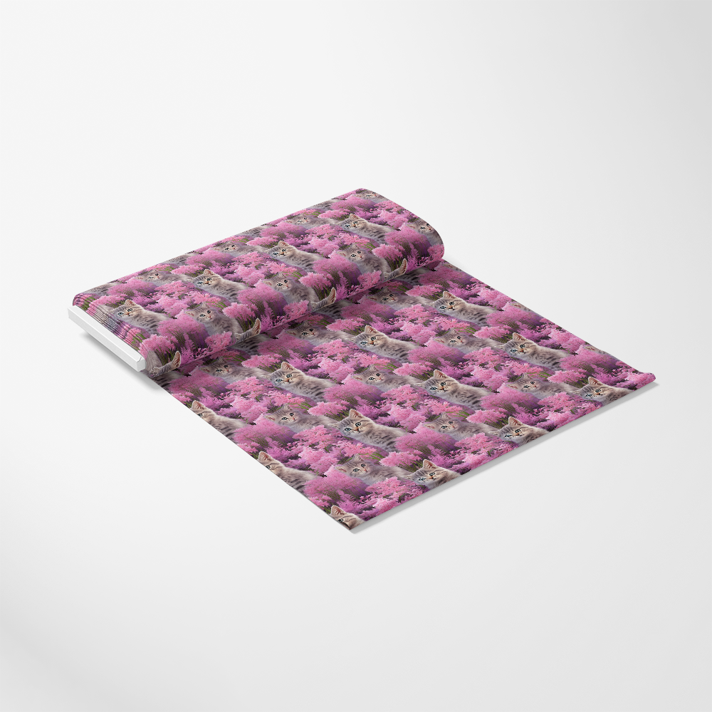 Kittens in Wildflowers Pattern 12 Quilting Cotton Fabric