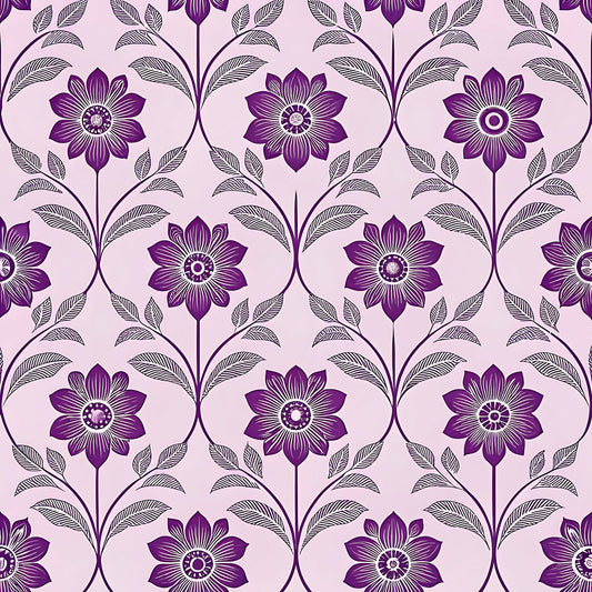 Lavender Cottage Floral Pattern 22 Quilting Cotton Fabric