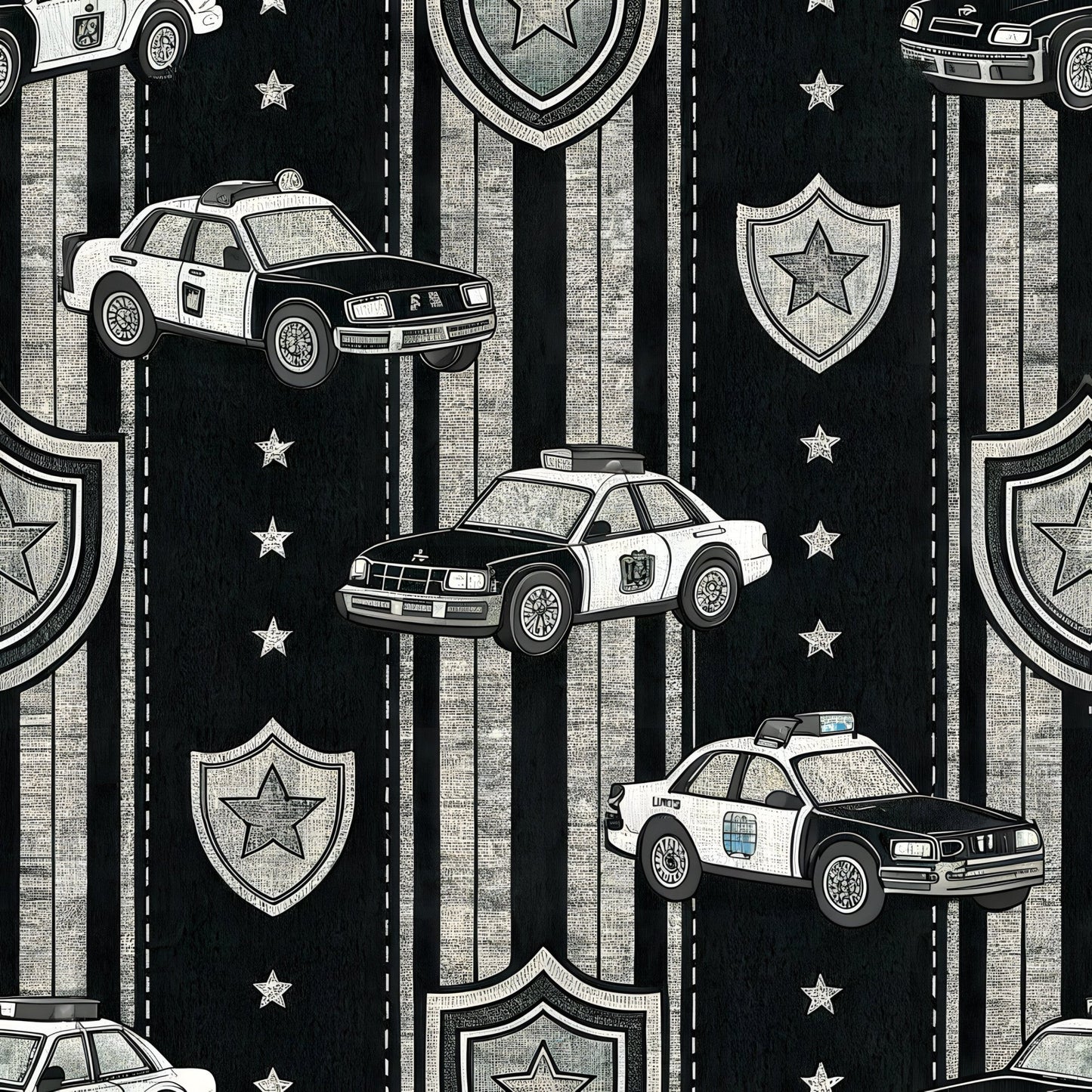 Law Enforcement Pattern 7 Quilting Cotton Fabric