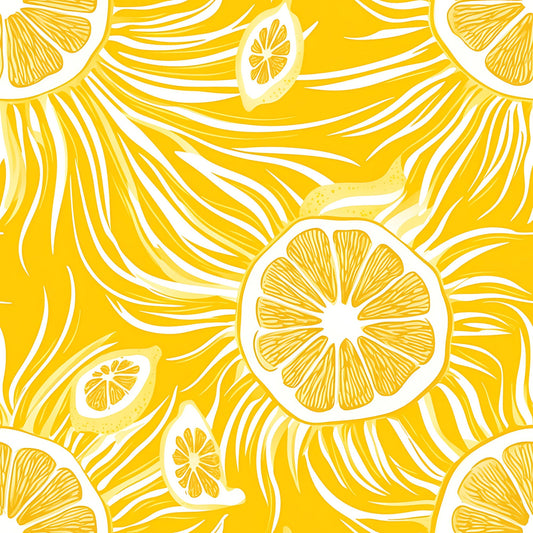 Lemon Burst Pattern 6 Quilting Cotton Fabric