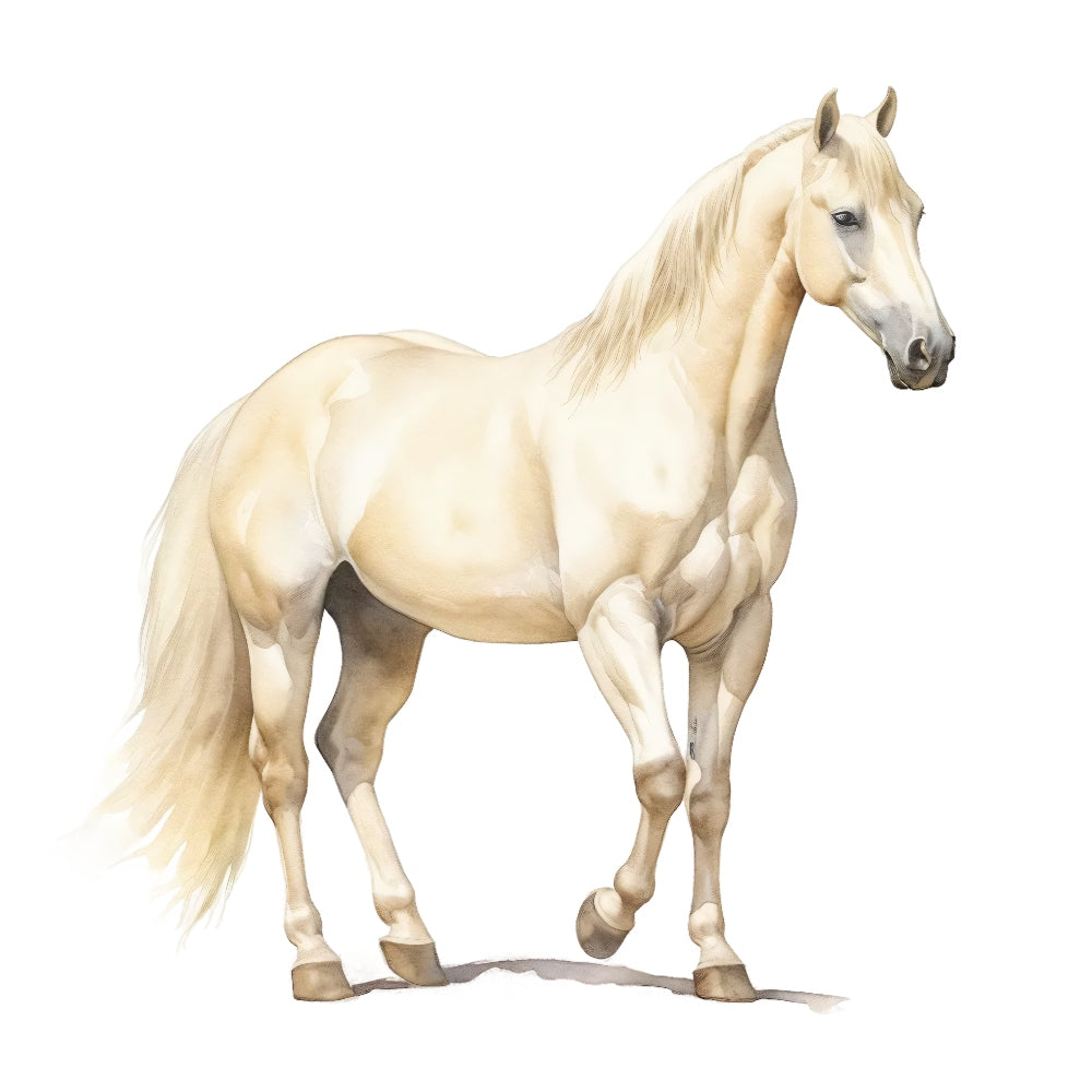 Majestic Horse Fabric Panel 13 showcasing a detailed, elegant horse illustration printed on premium quilting cotton.