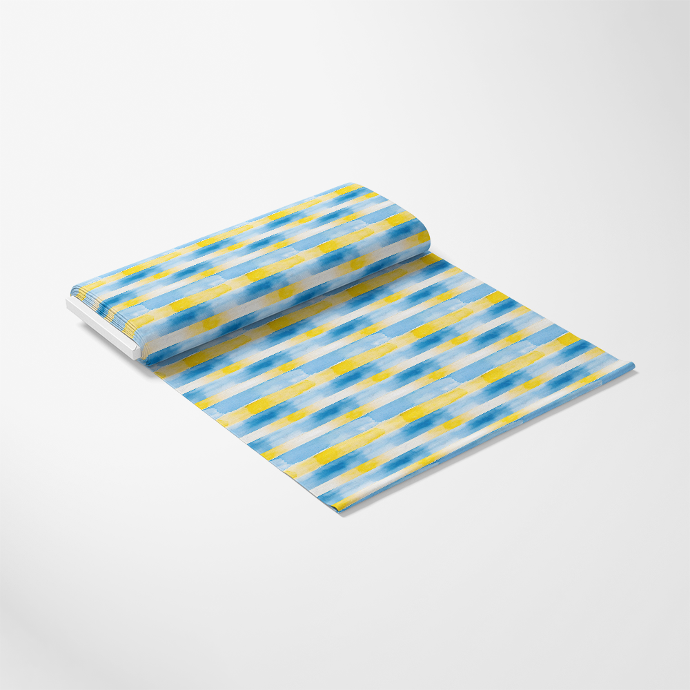 Mediterranean Lemon Azure Pattern 11 Quilting Cotton Fabric