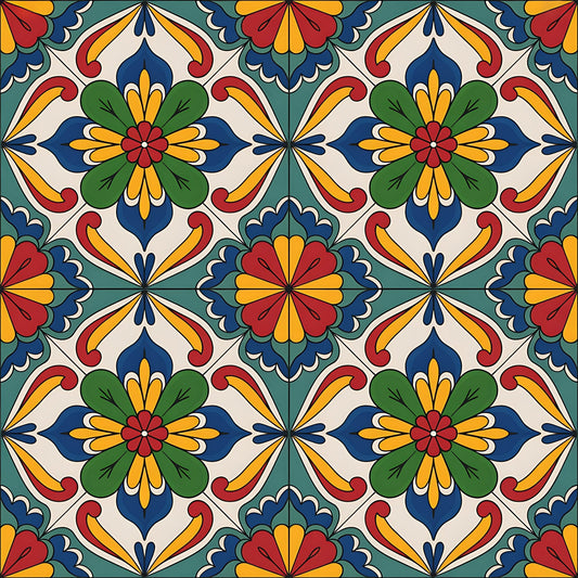 Mexican Talavera Pattern 21 Quilting Cotton Fabric