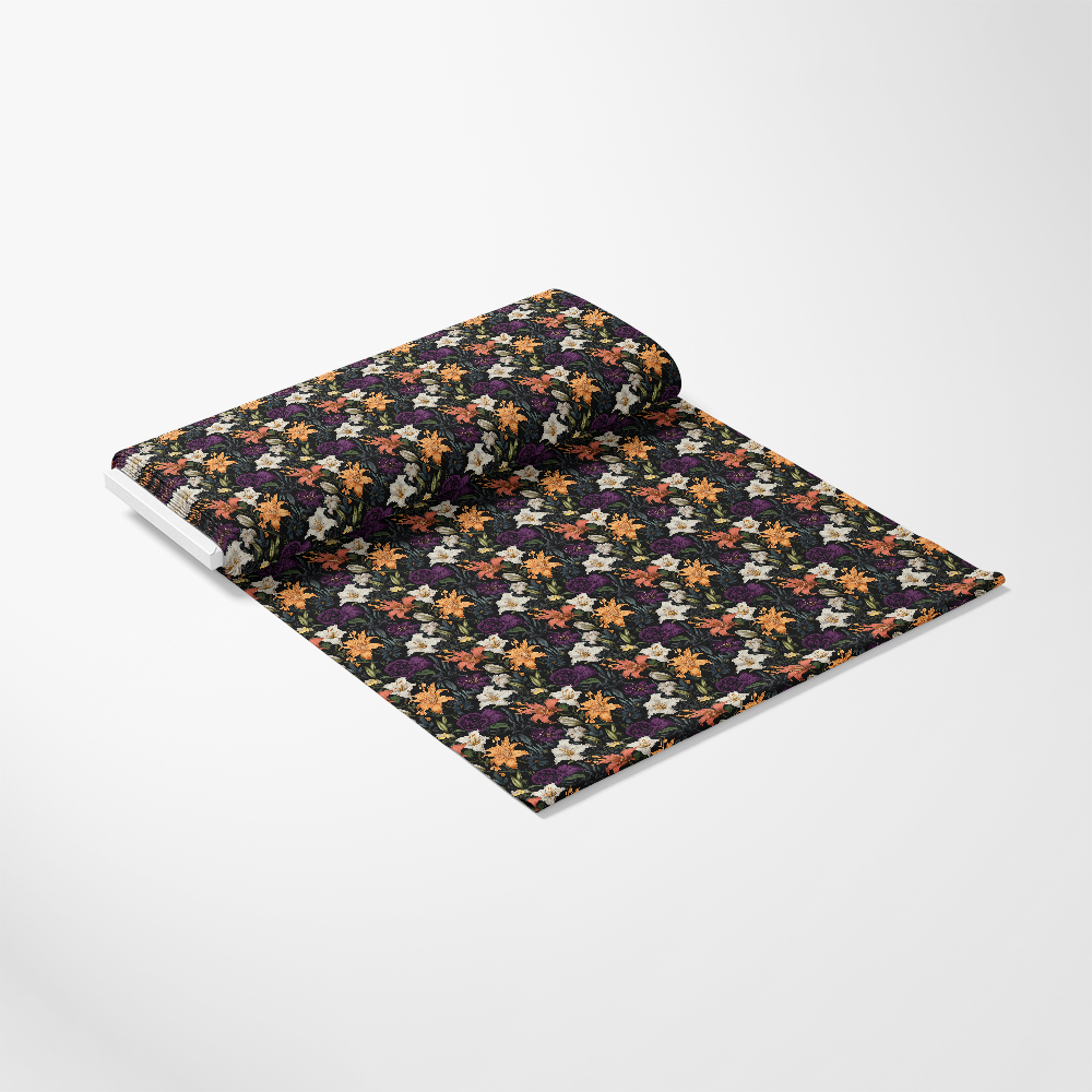 Midnight Floral Garden Pattern 2 Quilting Cotton Fabric