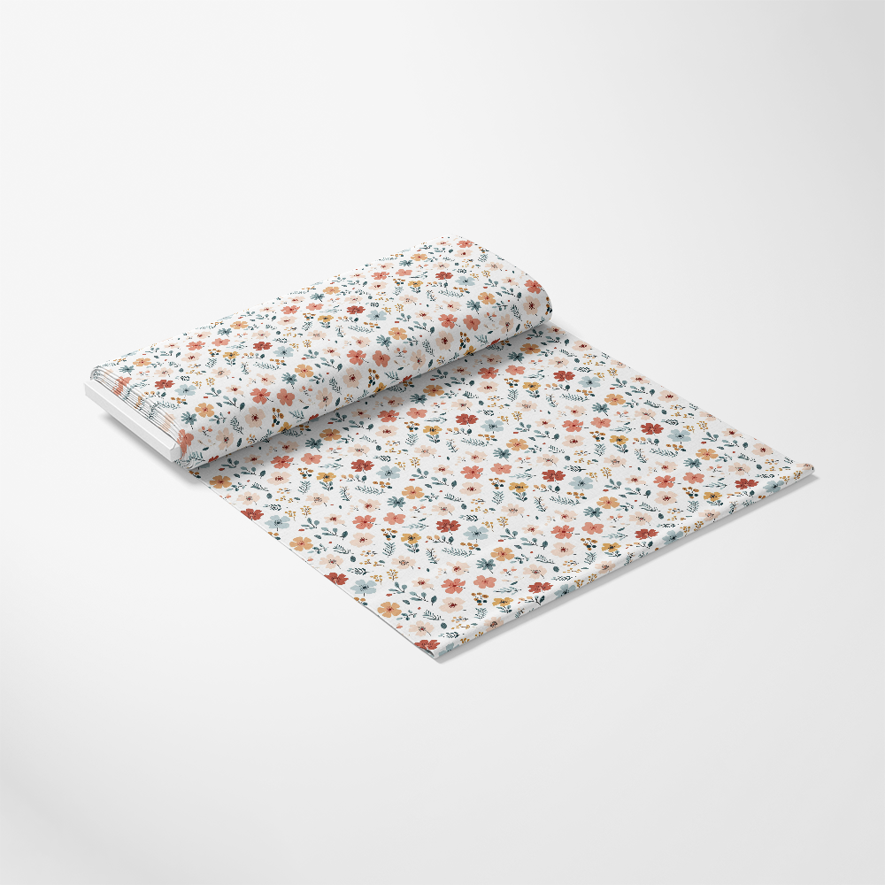 Minimalist Boho Flowers Pattern 2 Quilting Cotton Fabric