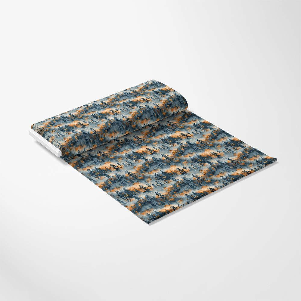 Misty Morning Mountains Pattern 1 Quilting Cotton Fabric