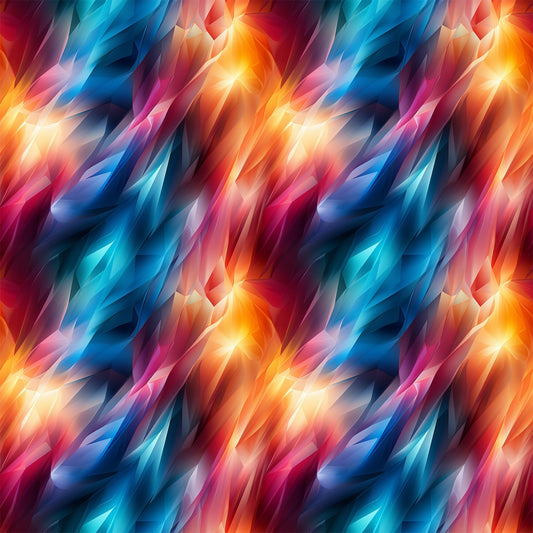 Modern 3D Rainbow Pattern 10 Quilting Cotton Fabric