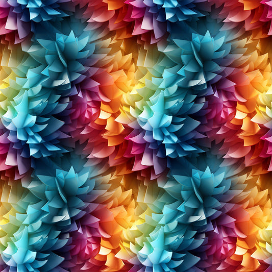 Modern 3D Rainbow Pattern 2 Quilting Cotton Fabric