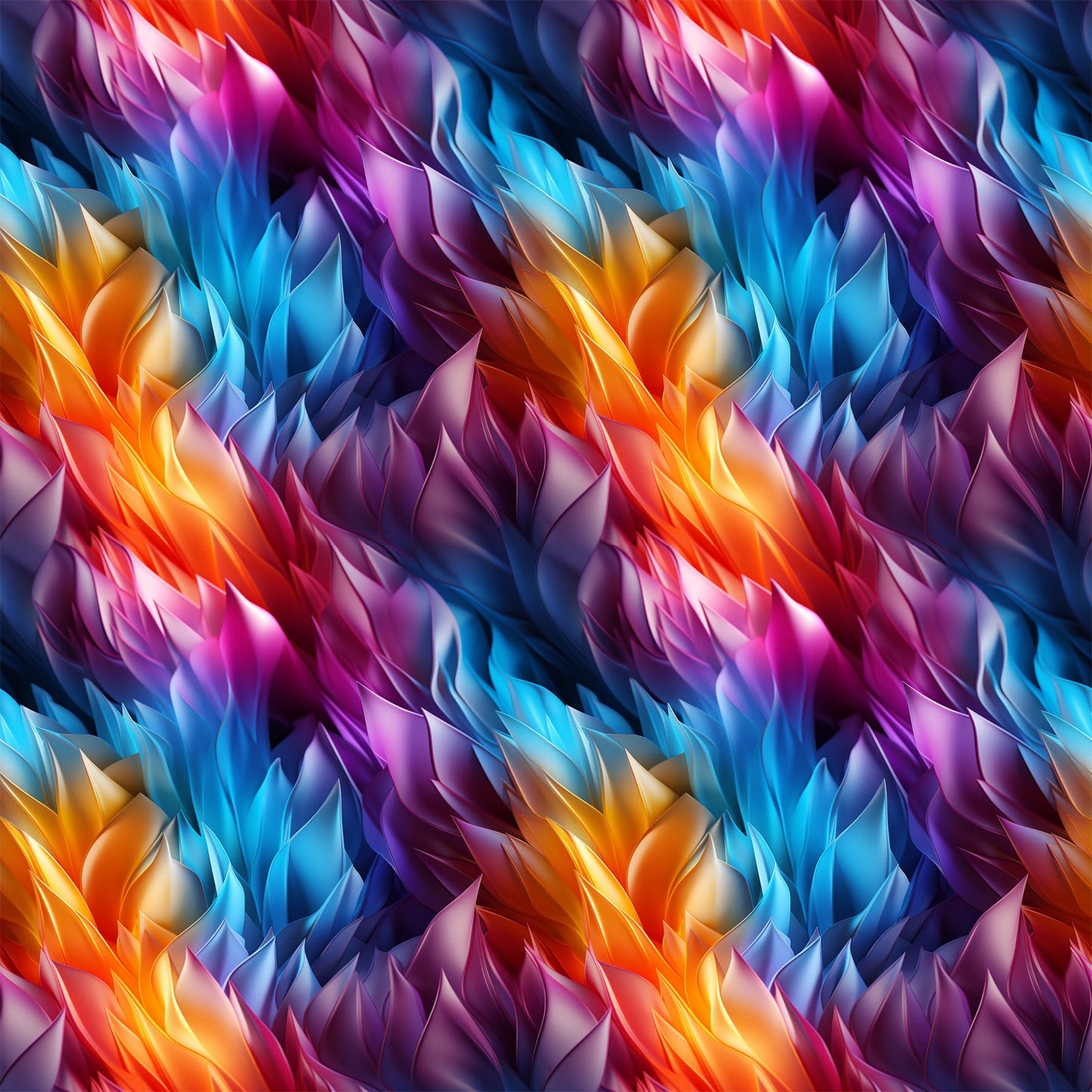Modern 3D Rainbow Pattern 6 Quilting Cotton Fabric