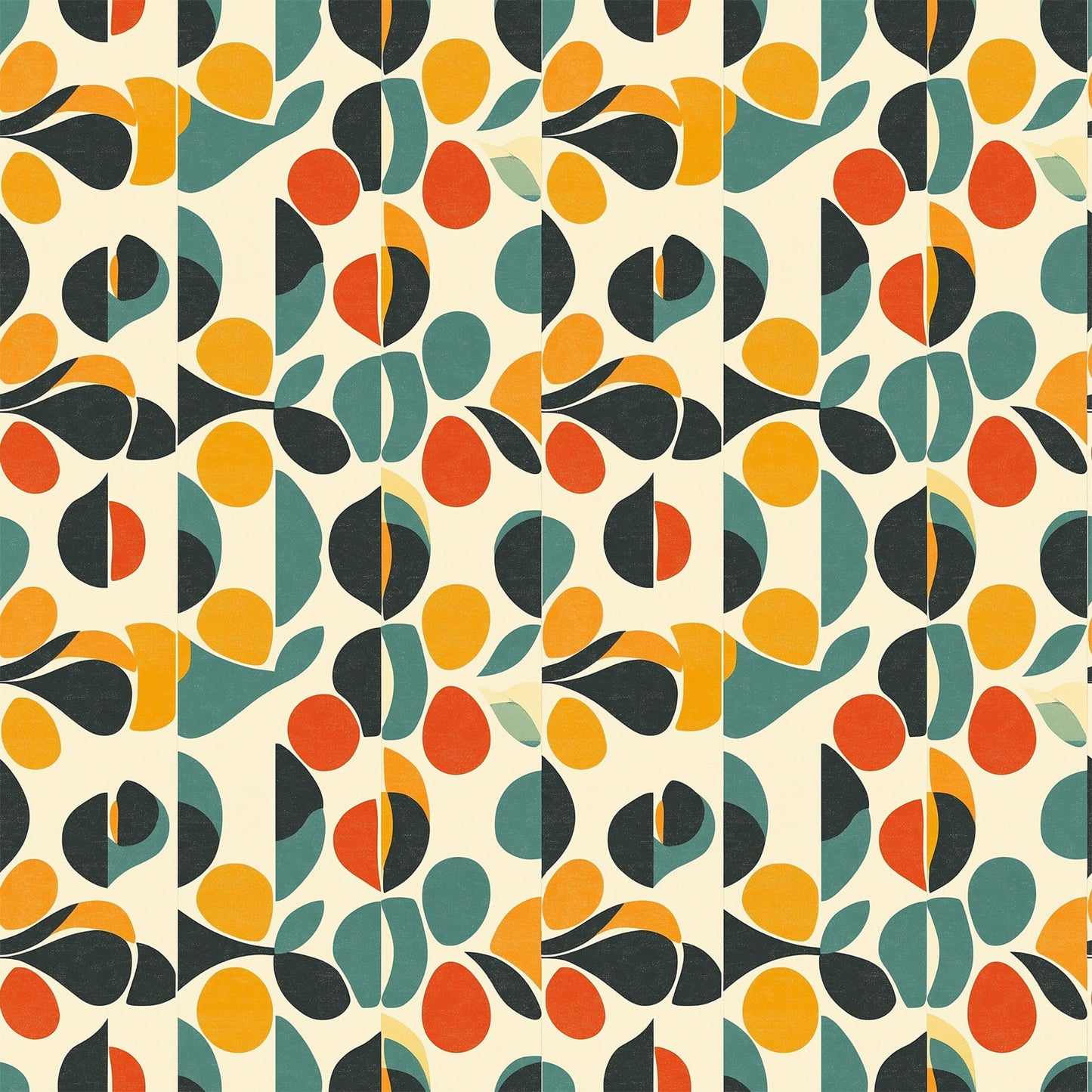 Modern Retro Geometric Pattern 7 Quilting Cotton Fabric